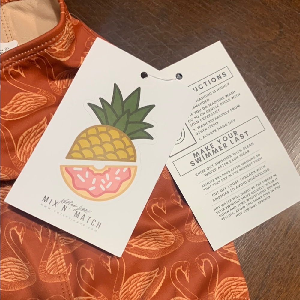 Kortni Jeane Rust Patterned High-Waisted Bikini Bottoms - NWT 🔥🔥 - Picture 3 of 3
